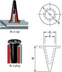 High-Temperature Cone Caps/Plugs - EPDM