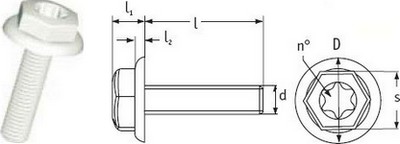 Flanged Hexagonal Screws with Internal Star Drive